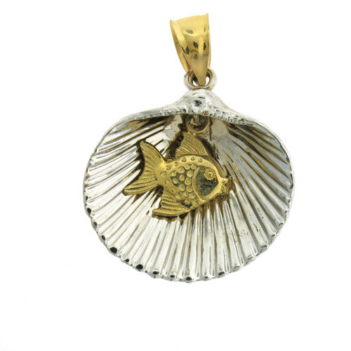 14K GOLD NAUTICAL CHARM - SHELL #S7